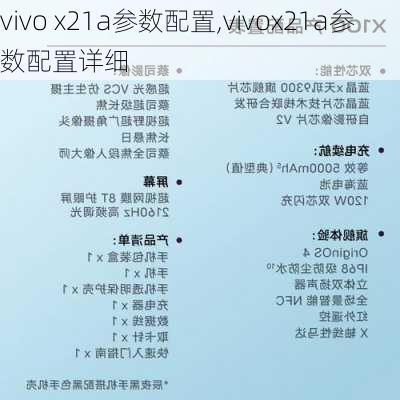 vivo x21a参数配置,vivox21a参数配置详细