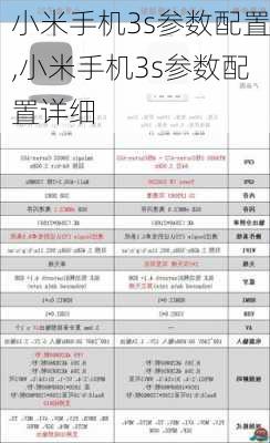 小米手机3s参数配置,小米手机3s参数配置详细