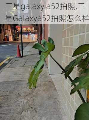 三星galaxy a52拍照,三星Galaxya52拍照怎么样