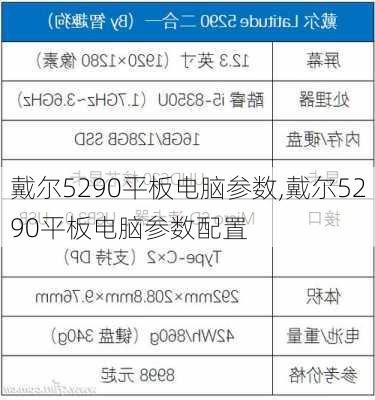 戴尔5290平板电脑参数,戴尔5290平板电脑参数配置