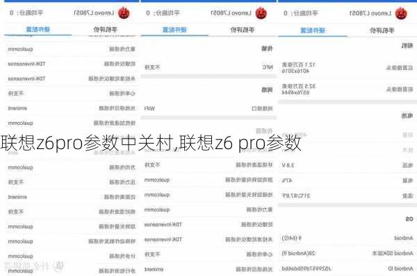 联想z6pro参数中关村,联想z6 pro参数