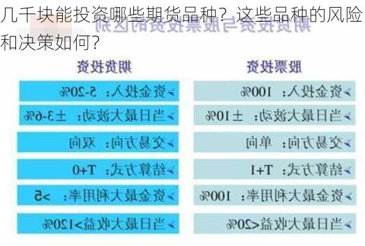 几千块能投资哪些期货品种？这些品种的风险和决策如何？