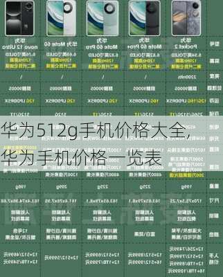 华为512g手机价格大全,华为手机价格一览表