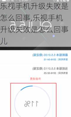乐视手机升级失败是怎么回事,乐视手机升级失败是怎么回事儿