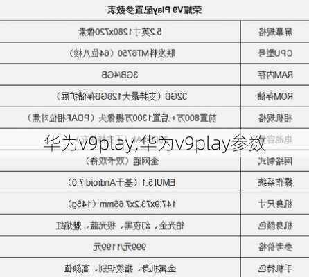 华为v9play,华为v9play参数