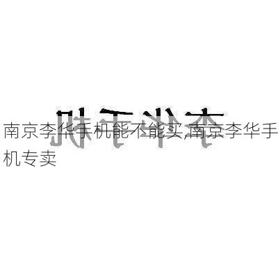 南京李华手机能不能买,南京李华手机专卖