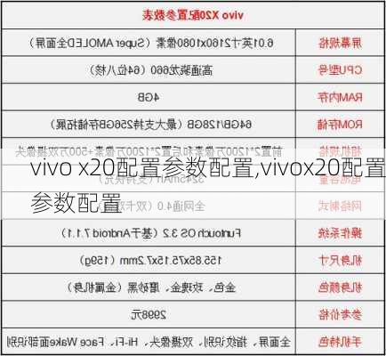 vivo x20配置参数配置,vivox20配置参数配置