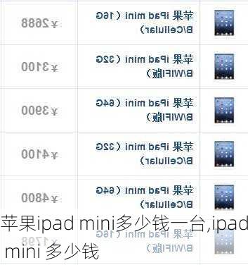 苹果ipad mini多少钱一台,ipad mini 多少钱