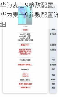 华为麦芒9参数配置,华为麦芒9参数配置详细