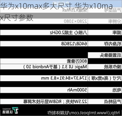 华为x10max多大尺寸,华为x10max尺寸参数