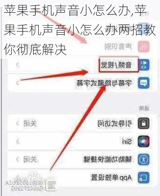 苹果手机声音小怎么办,苹果手机声音小怎么办两招教你彻底解决