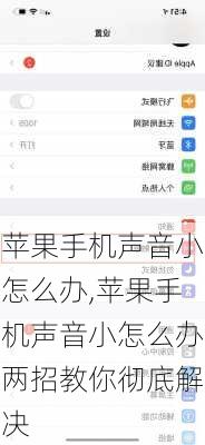 苹果手机声音小怎么办,苹果手机声音小怎么办两招教你彻底解决