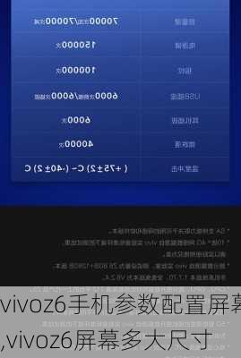 vivoz6手机参数配置屏幕,vivoz6屏幕多大尺寸