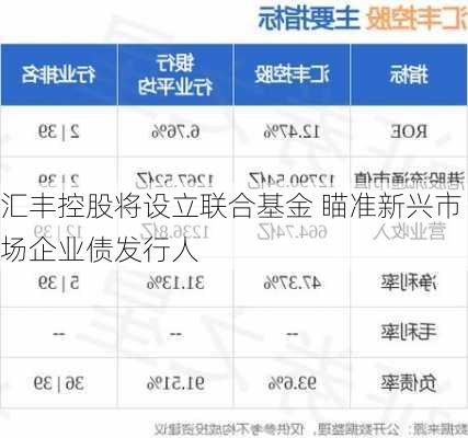 汇丰控股将设立联合基金 瞄准新兴市场企业债发行人