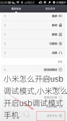 小米怎么开启usb调试模式,小米怎么开启usb调试模式手机