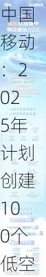 中国移动：2025年计划创建100个低空行业标杆示范项目