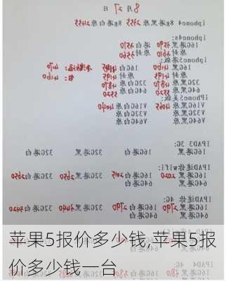 苹果5报价多少钱,苹果5报价多少钱一台