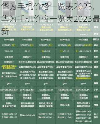 华为手机价格一览表2023,华为手机价格一览表2023最新