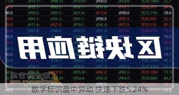 数字标识盘中异动 快速下跌5.24%