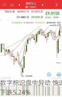 数字标识盘中异动 快速下跌5.24%