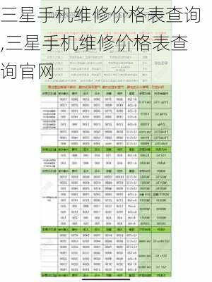 三星手机维修价格表查询,三星手机维修价格表查询官网