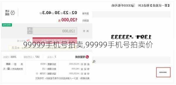 99999手机号拍卖,99999手机号拍卖价