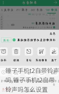 锤子手机t2自带铃声吗,锤子手机t2自带铃声吗怎么设置