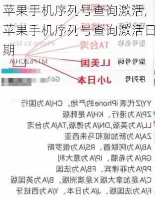 苹果手机序列号查询激活,苹果手机序列号查询激活日期