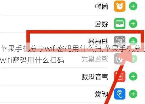 苹果手机分享wifi密码用什么扫,苹果手机分享wifi密码用什么扫码