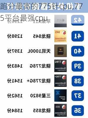 跑分最高的775针cpu,775平台最强cpu