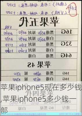 苹果iphone5现在多少钱,苹果iphone5多少钱一部