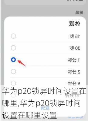 华为p20锁屏时间设置在哪里,华为p20锁屏时间设置在哪里设置