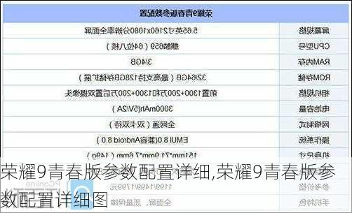 荣耀9青春版参数配置详细,荣耀9青春版参数配置详细图