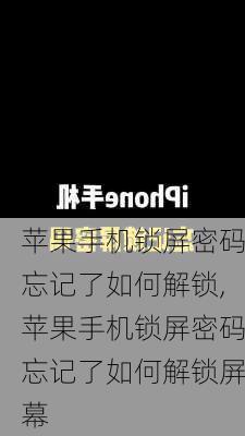 苹果手机锁屏密码忘记了如何解锁,苹果手机锁屏密码忘记了如何解锁屏幕