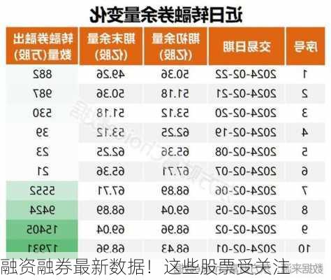 融资融券最新数据！这些股票受关注