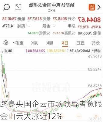 跻身央国企云市场领导者象限 金山云大涨近12%