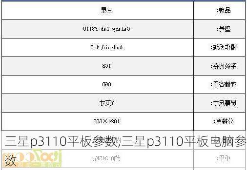 三星p3110平板参数,三星p3110平板电脑参数