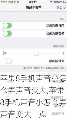 苹果8手机声音小怎么弄声音变大,苹果8手机声音小怎么弄声音变大一点