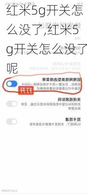 红米5g开关怎么没了,红米5g开关怎么没了呢