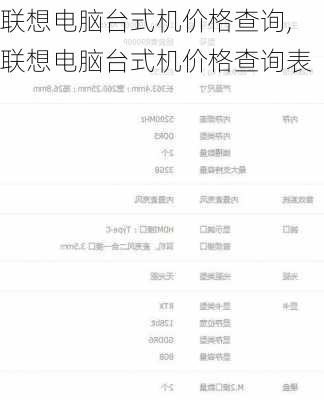联想电脑台式机价格查询,联想电脑台式机价格查询表