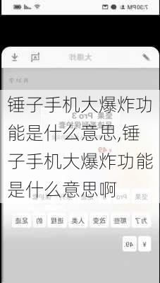 锤子手机大爆炸功能是什么意思,锤子手机大爆炸功能是什么意思啊