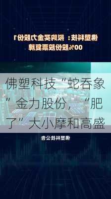 佛塑科技“蛇吞象”金力股份，“肥了”大小摩和高盛