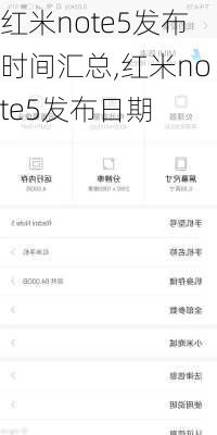 红米note5发布时间汇总,红米note5发布日期