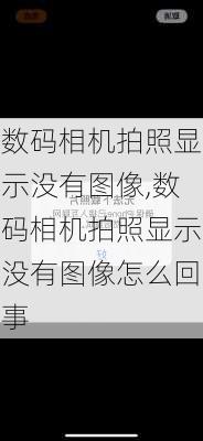 数码相机拍照显示没有图像,数码相机拍照显示没有图像怎么回事