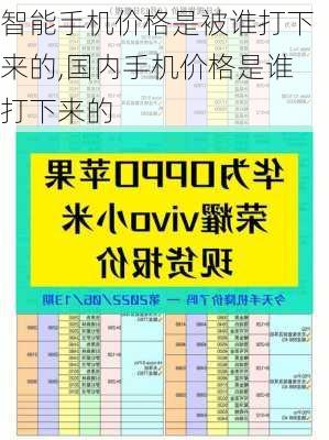 智能手机价格是被谁打下来的,国内手机价格是谁打下来的