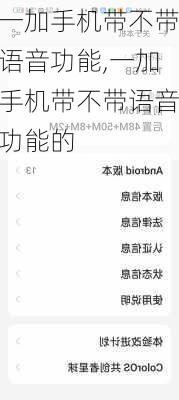 一加手机带不带语音功能,一加手机带不带语音功能的