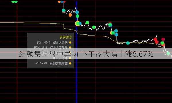 纽顿集团盘中异动 下午盘大幅上涨6.67%