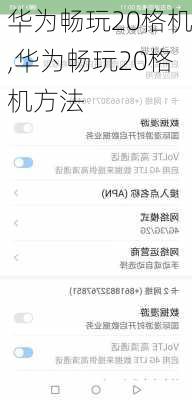 华为畅玩20格机,华为畅玩20格机方法