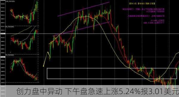 创力盘中异动 下午盘急速上涨5.24%报3.01美元