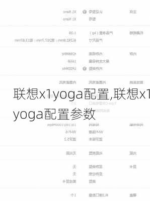 联想x1yoga配置,联想x1yoga配置参数